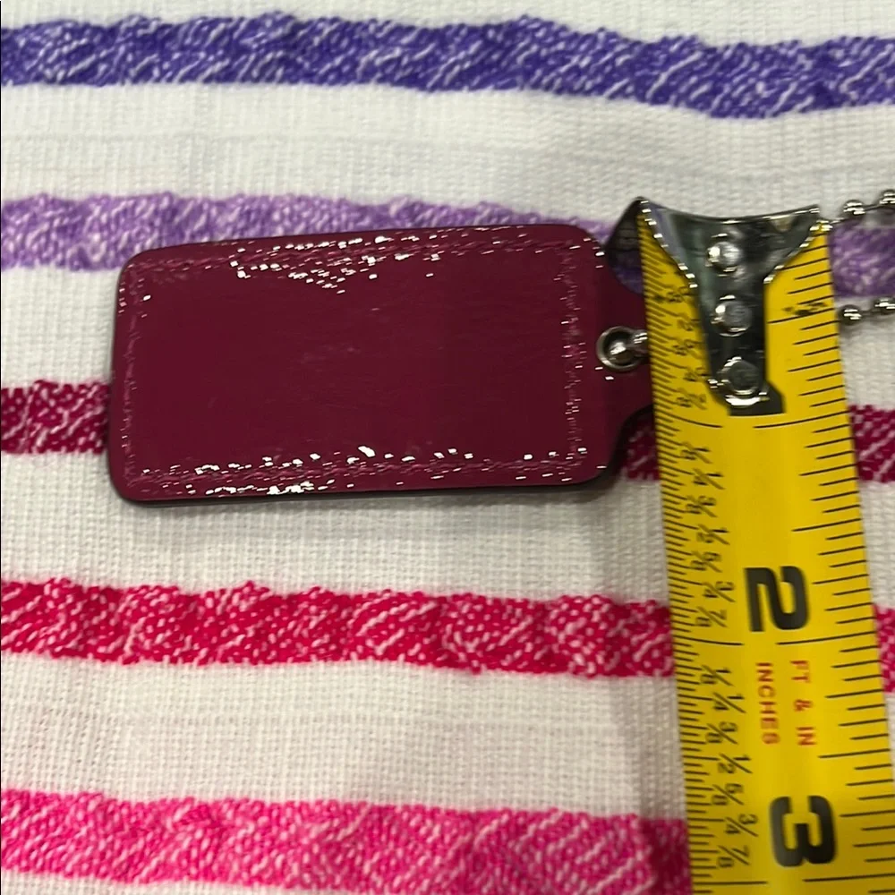 Coach Magenta Keychain‎ with Silver Charm